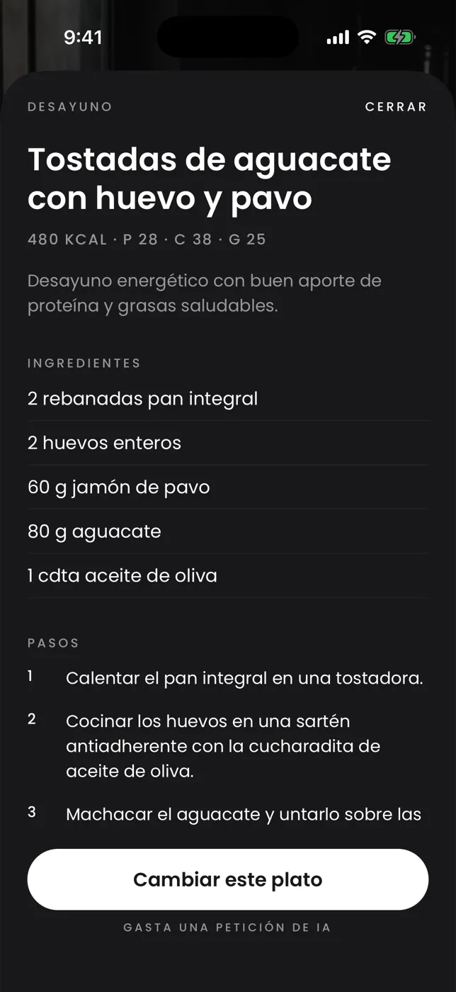 Cada plato, con receta